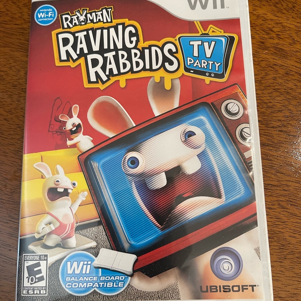 Rayman Raving Rabbids: TV Party (Wii) - Red & Blue Cover by